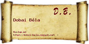 Dobai Béla névjegykártya